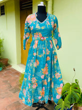 Bondi Blue Mul Mul Cotton Printed Gown